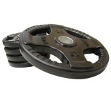 Штанга олимпийская наборная 57.5 кг Body-Solid с обрезиненными черными блинами (с хватами) и грифом 218 см (замки в комплекте)