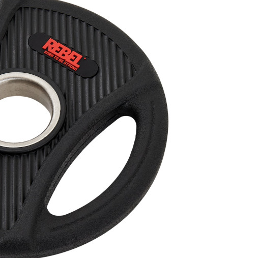 Диск олимпийский обрезиненный с двумя хватами 2,5 кг REBEL