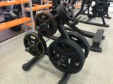 Диск олимпийский полиуретановый черный с четырьмя хватами 20 кг Original Fit.Tools ф50 мм