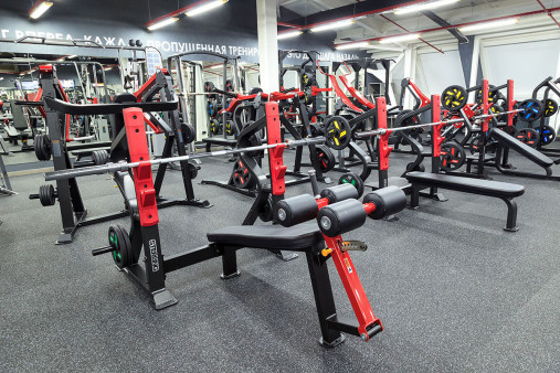 Олимпийская скамья с отрицательным наклоном для жима AeroFit Impulse SL7030