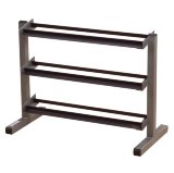 Горизонтальная трехрядная стойка для гантелей Body-Solid GDR363