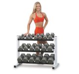 Горизонтальная трехрядная стойка для гантелей Body-Solid GDR363
