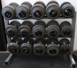 Горизонтальная трехрядная стойка для гантелей Body-Solid GDR363