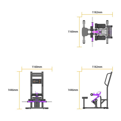 Тяга бедра стоя серии Peach Builder PB402 тренажер на свободных весах