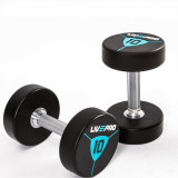 Гантели в уретане LIVEPRO Premium Urethane Dumbbells 20 кг, черный/синий