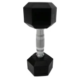 Набор гексагональных обрезиненных гантелей BRONZE GYM 27,5-50 кг - 10 пар, шаг 2,5 кг